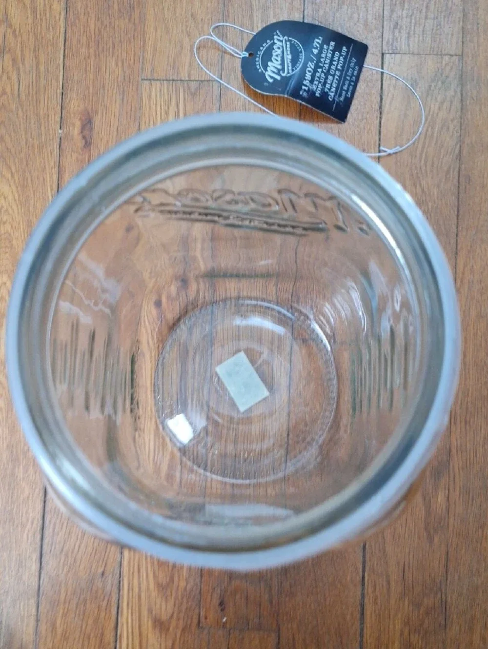Mason Clear Glass Storage Jar with Silver Metal Lid